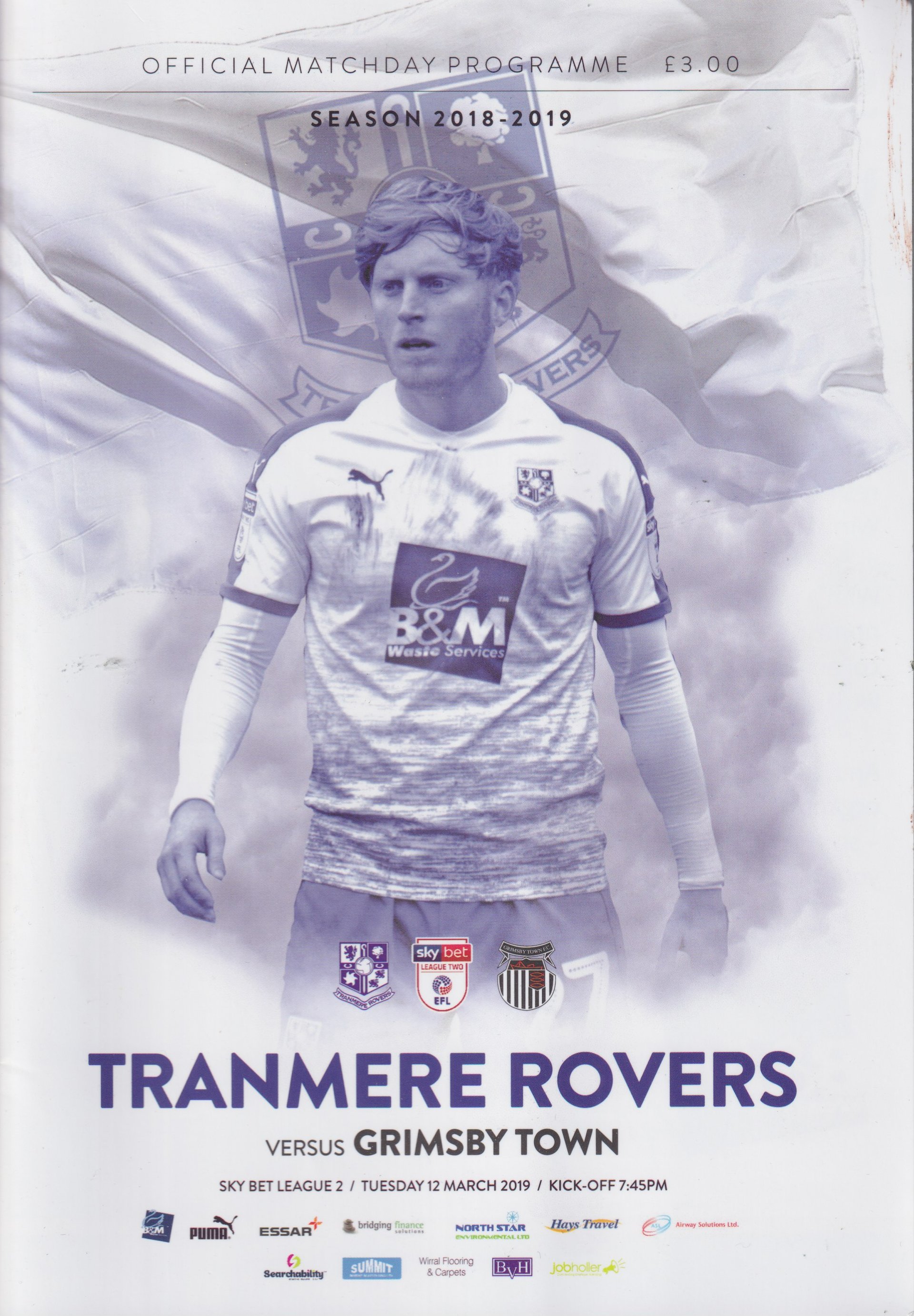 Tranmere Rovers v Grimsby Town match programme